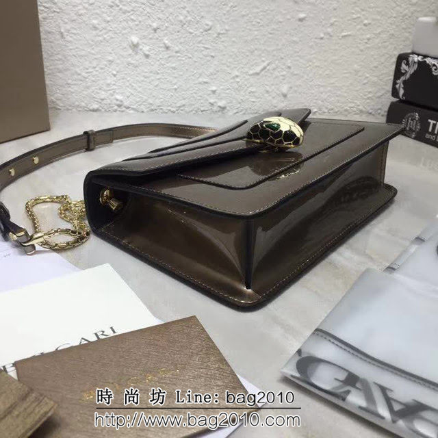 BVLGARI寶格麗 漆皮系列 時尚百搭 單層單鏈 單肩斜挎包 39174 FYD1379
